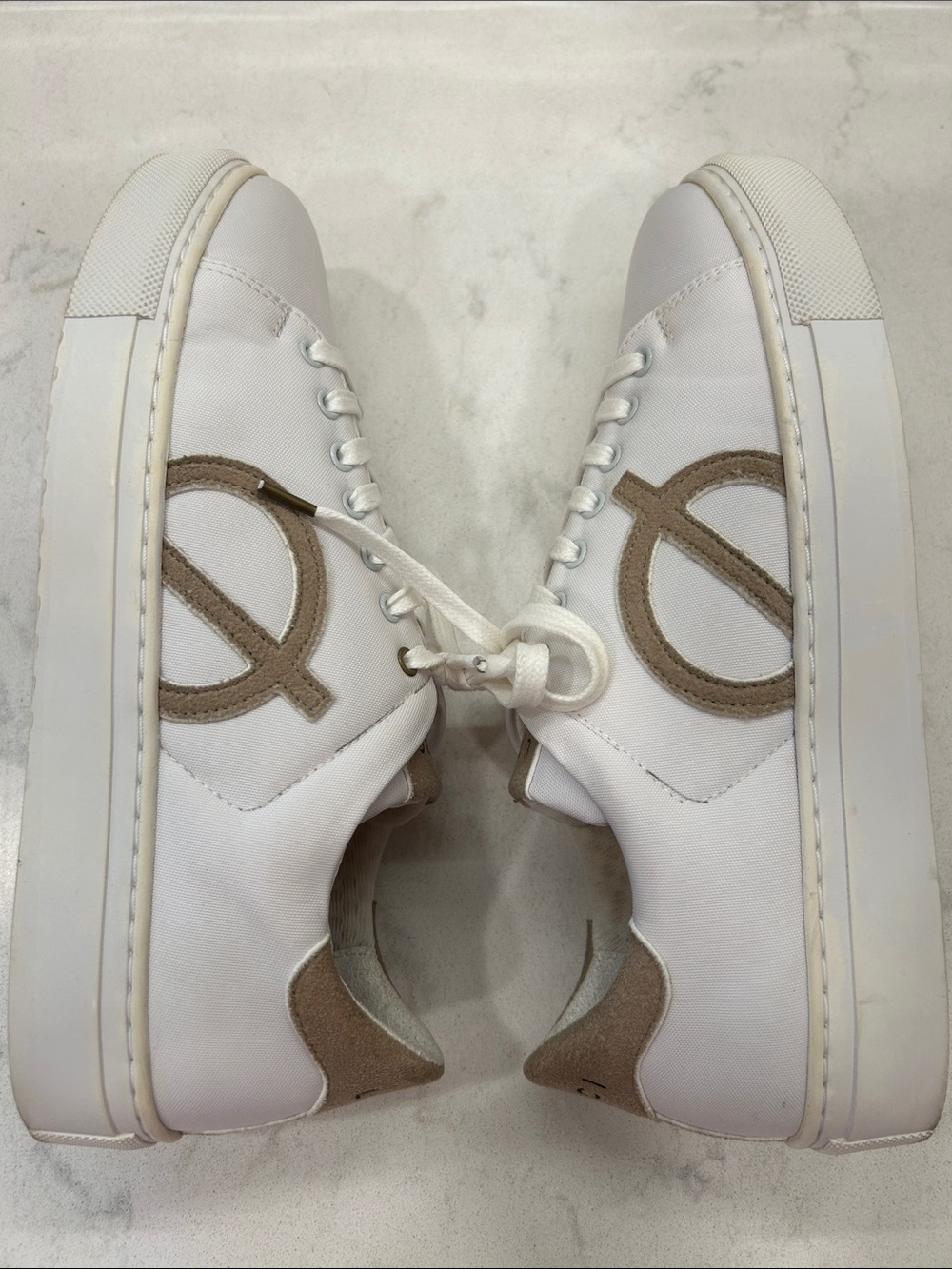 LØCI Nine sneakers White Leather Look Low Top Women’s Neutral Minimalist Casual - Picture 7 of 16